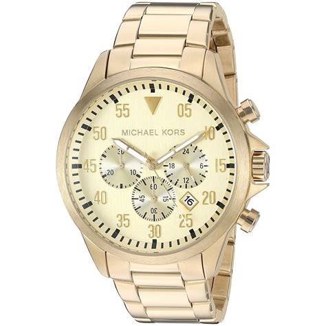 michael kors men gage gold tone wach mk 8491|Michael Kors Gage Gold Men's Watch .